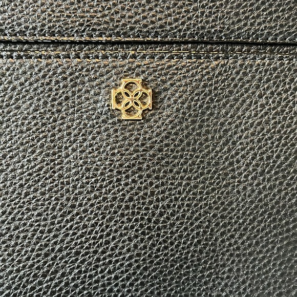 Ann Taylor   Mini iPad bag  stunning business case   genuine leather  black/gold - Picture 4 of 15